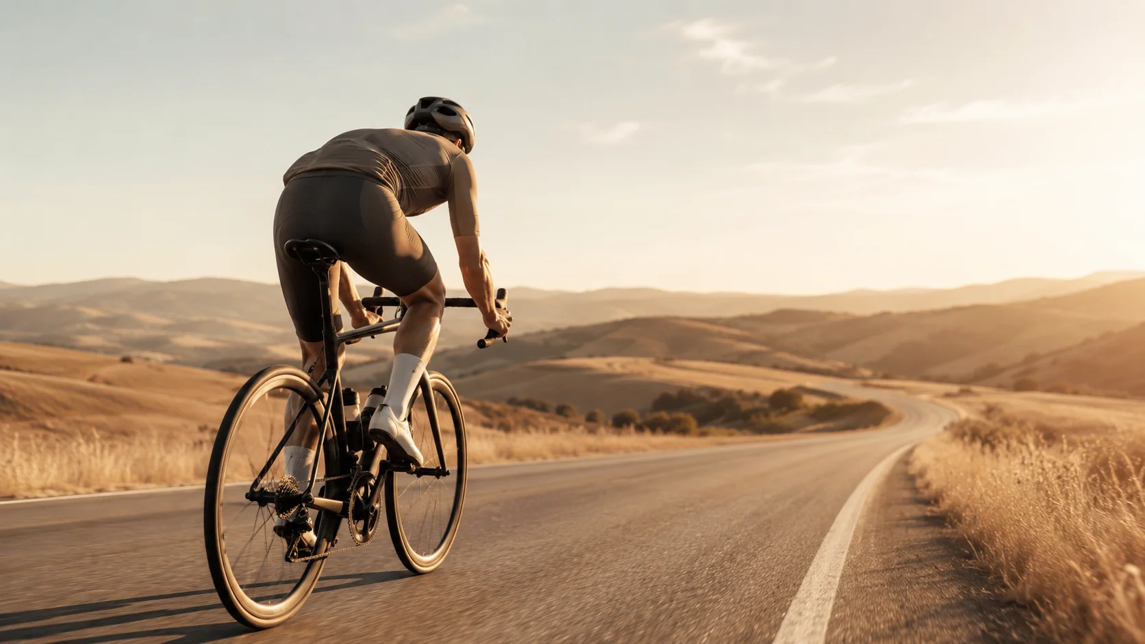 Cyclist on a road bike